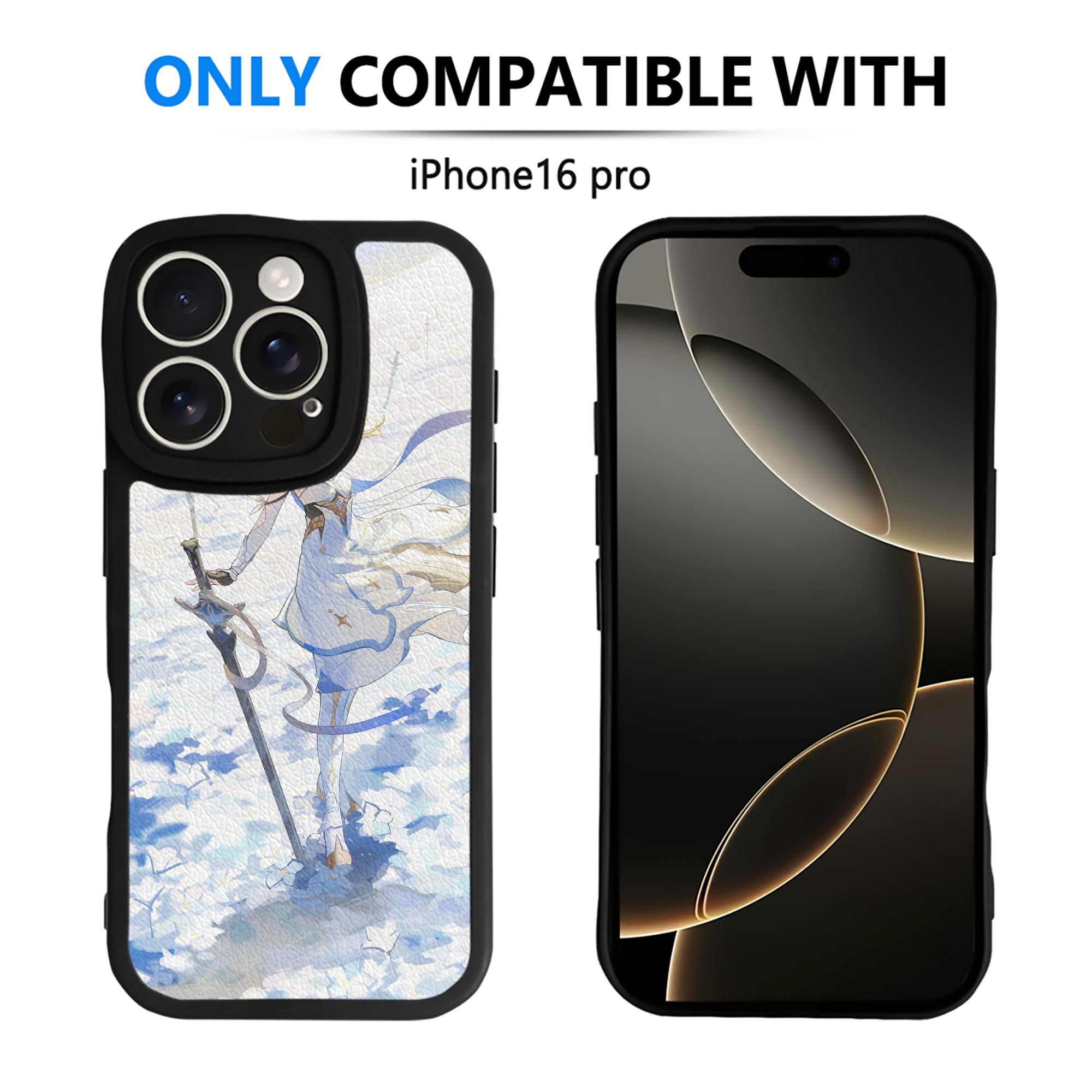げんし神 genshin 【iPhone 16シリーズ対応】シリコンスマホケース（レザー調） 材質：シリコン